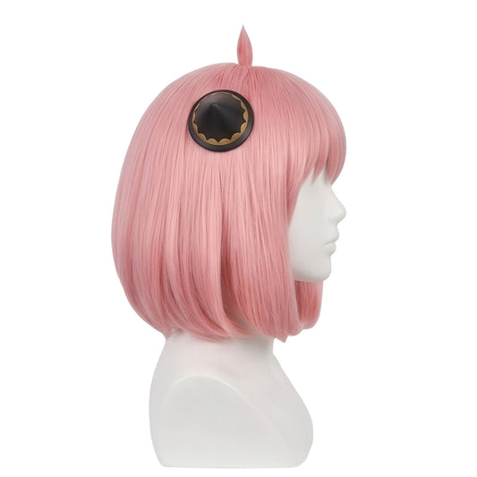 Side view of SPY x FAMILY Anya basic pink wig