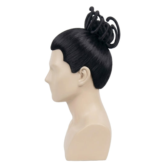 Side view of Aoi Todo wig showing the signature flower-like flyaway strands