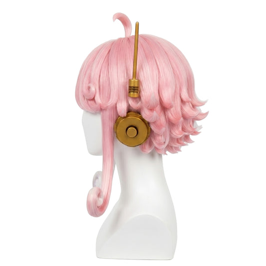 Side view of Vegapunk Atlas wig showing long spiral sidelock curls