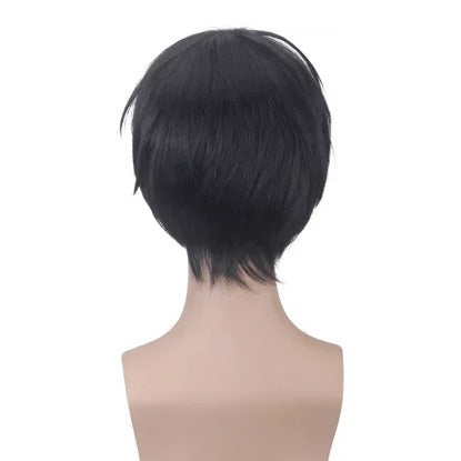 Xion’s Shadowed Legacy” Kingdom Hearts Short Black Cosplay Wig – Embrace the Memory, Wield the Darkness