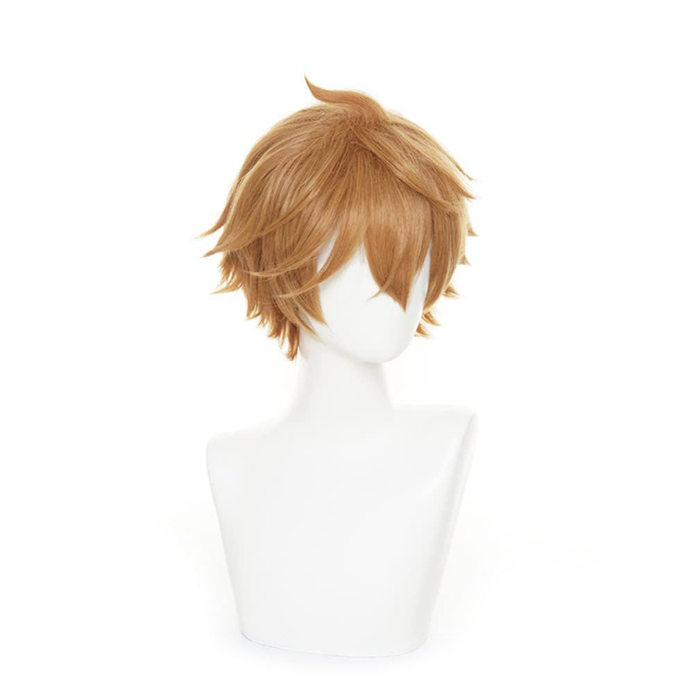 Tartaglia Cosplay Wig Genshin Impact Childe Short Synthetic Orange Hair