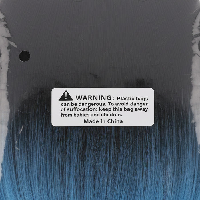 Dan heng black to blue cosplay wig package