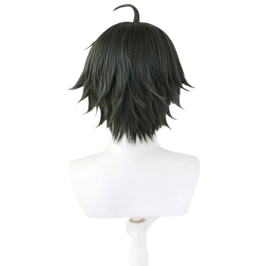 Anime Cosplay Wig Tadashi Yamaguchi Short Dark Green Hair