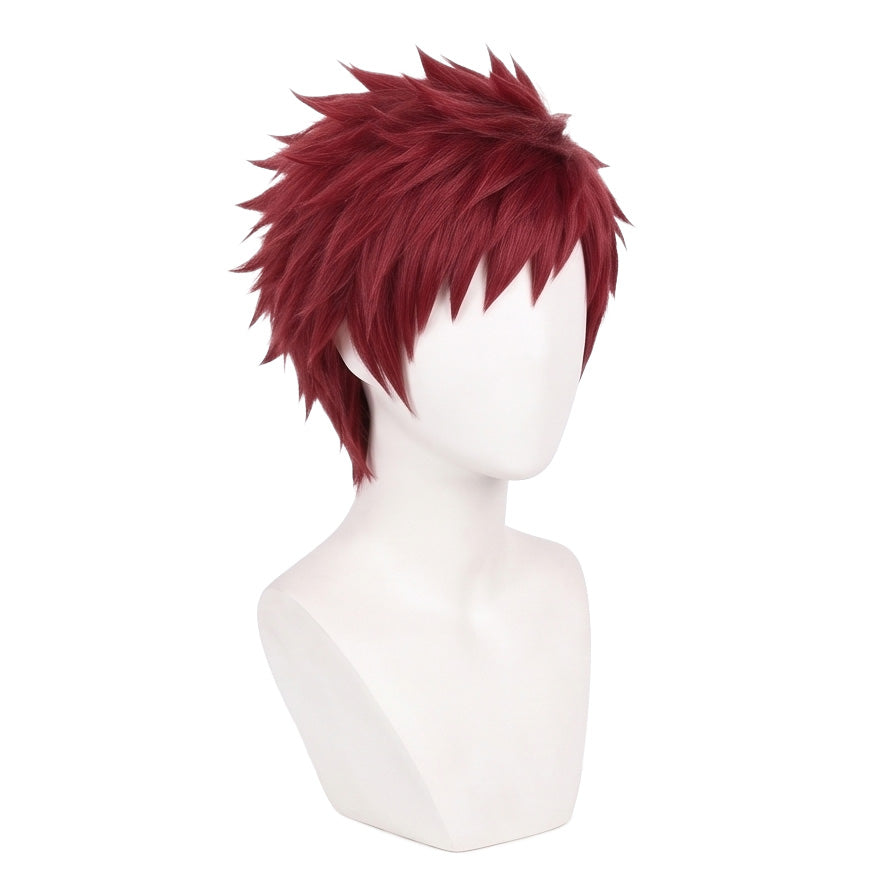 Handmade Gaara cosplay wig displayed on mannequin