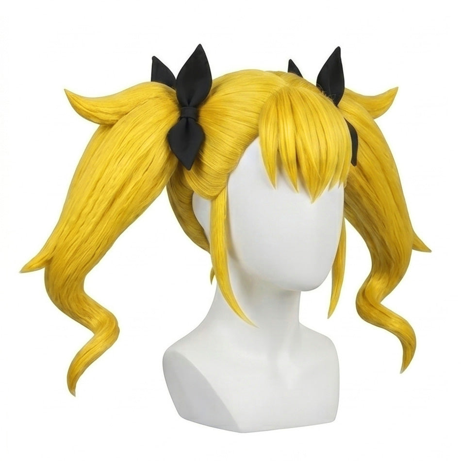 Kikoru Shinomiya wig displayed on mannequin with anime-accurate twin-tail styling