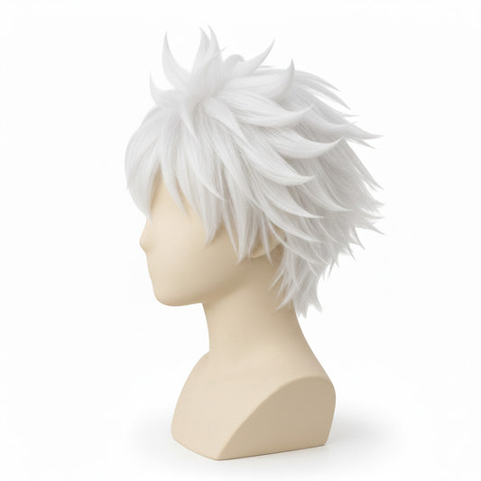 Killua wig styled for Hunter x Hunter cosplay photoshoot