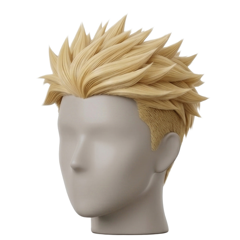 Handmade Millions Knives cosplay wig displayed on mannequin