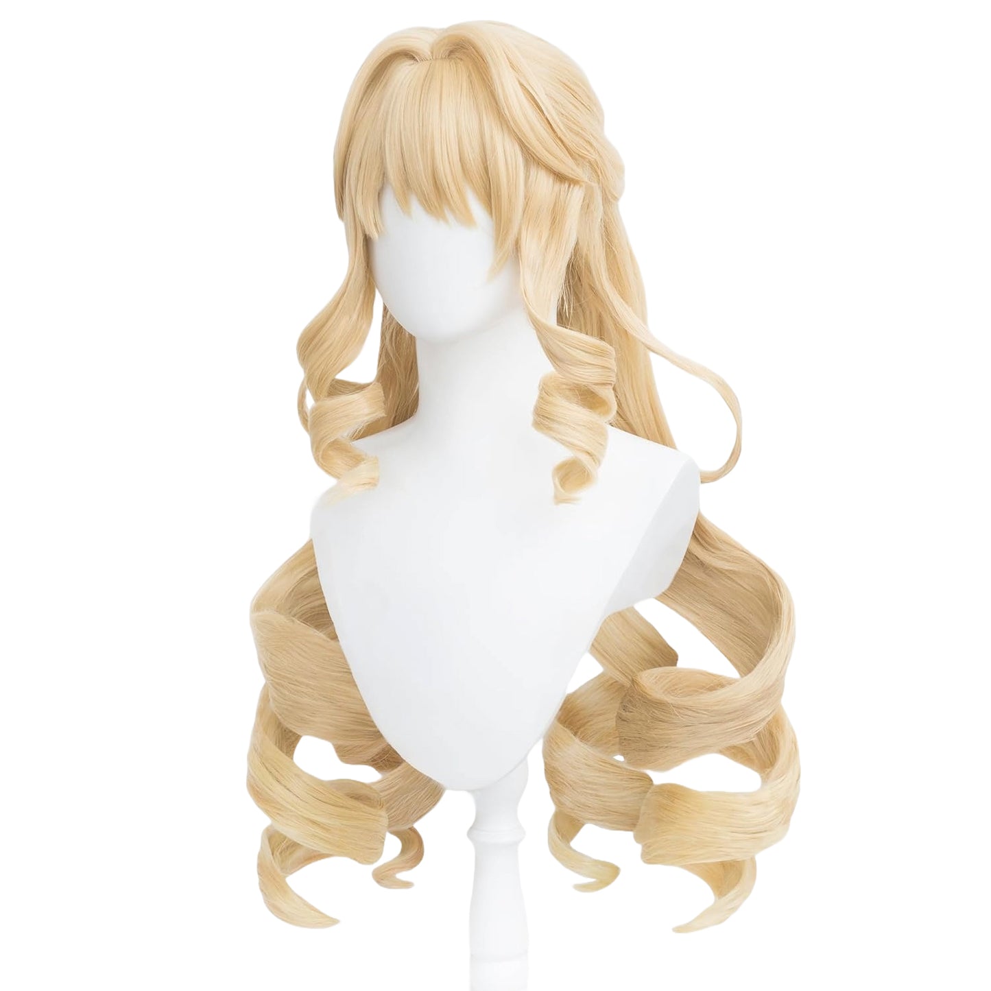 Navia Cosplay Wig Blonde Long Wavy Hair Synthetic Fabric