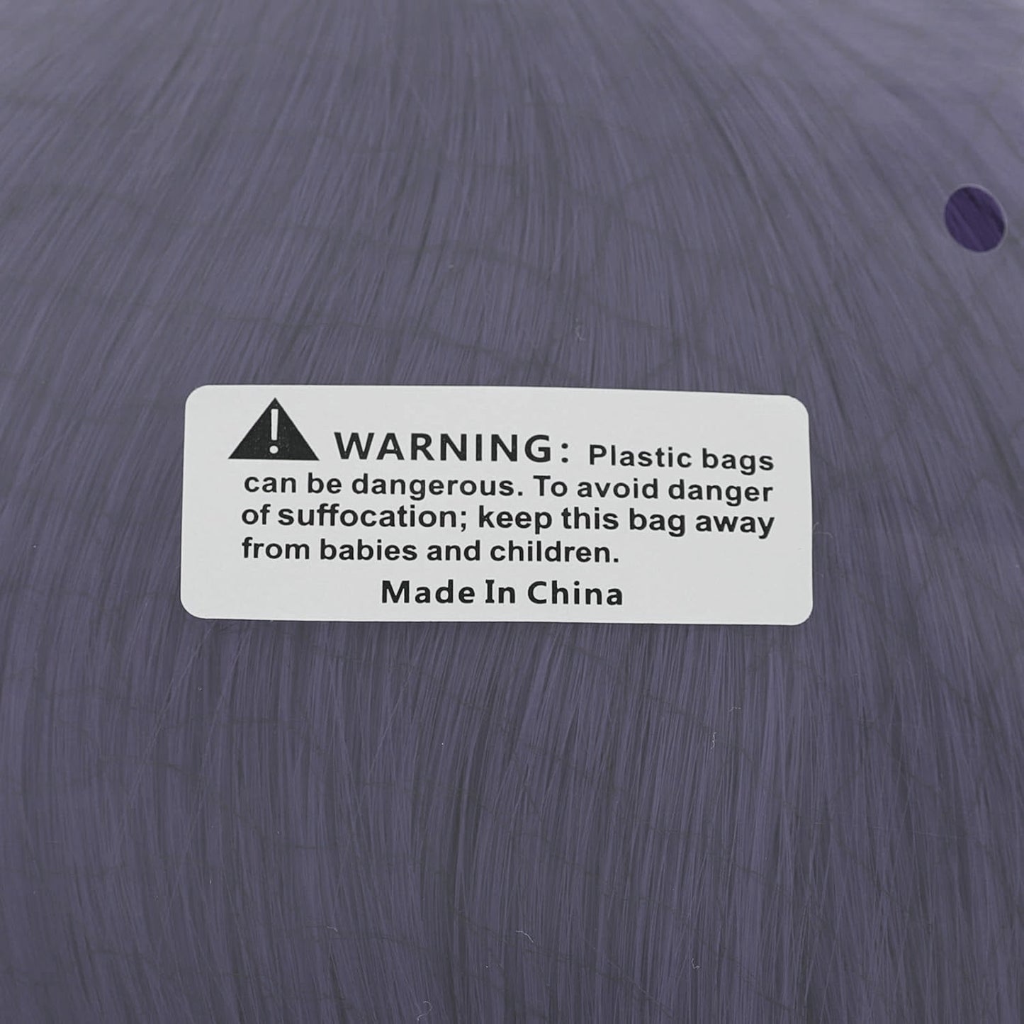 Raiden Mei purple cosplay wig in premium packaging with protective netting and care guide