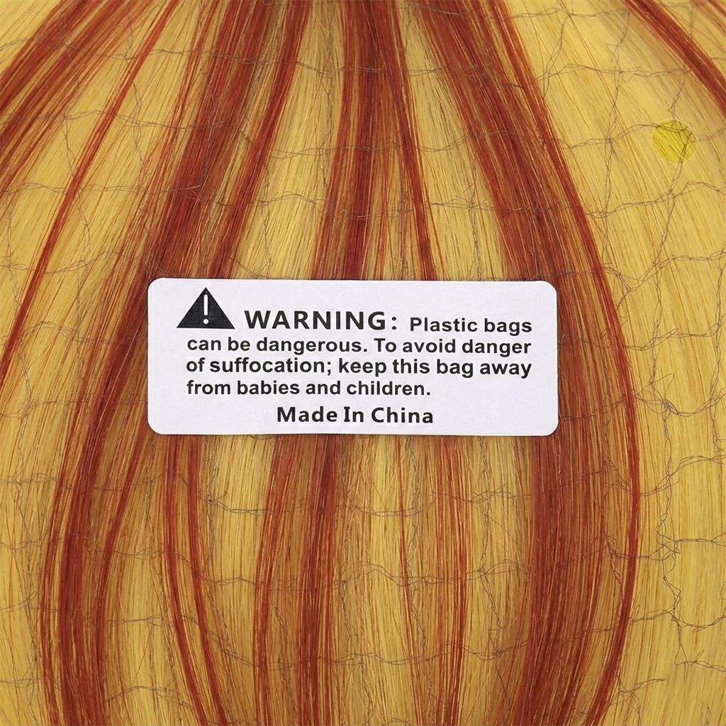 Rengoku gold and red cosplay wig in premium packaging with protective netting and care guide