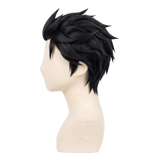 Side view of Subaru wig showing short layered anime cut