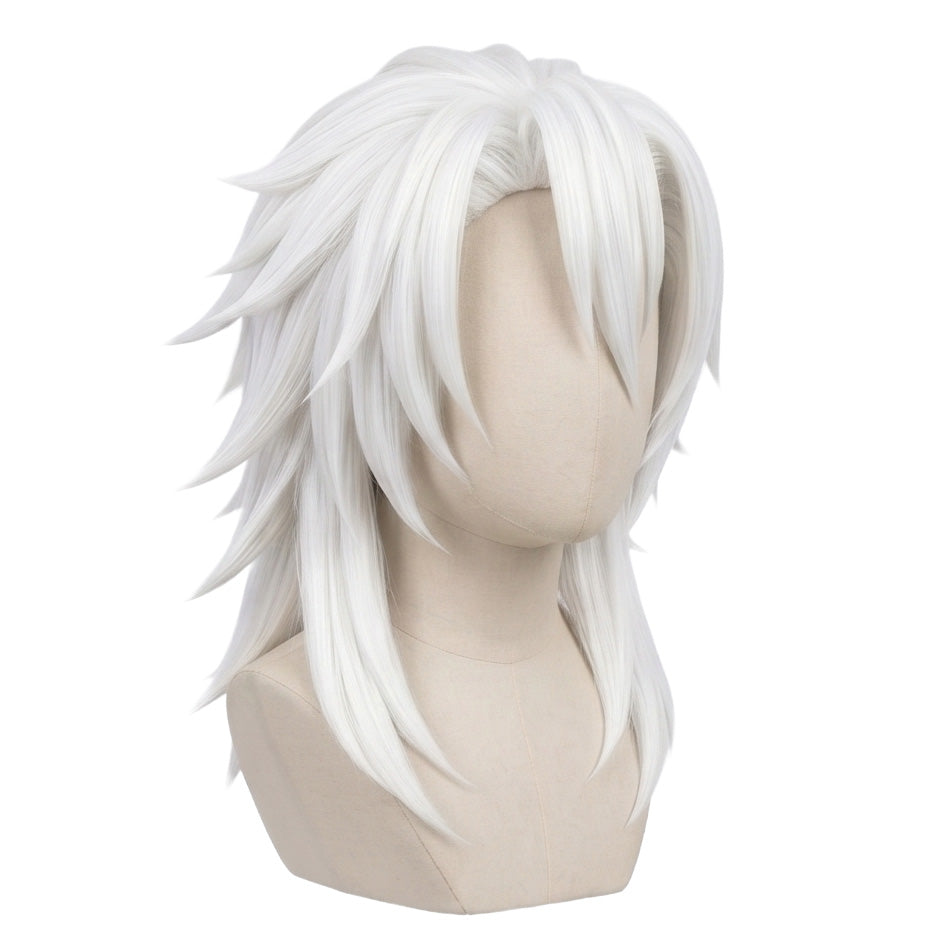 Handmade Tengen Uzui cosplay wig displayed on mannequin