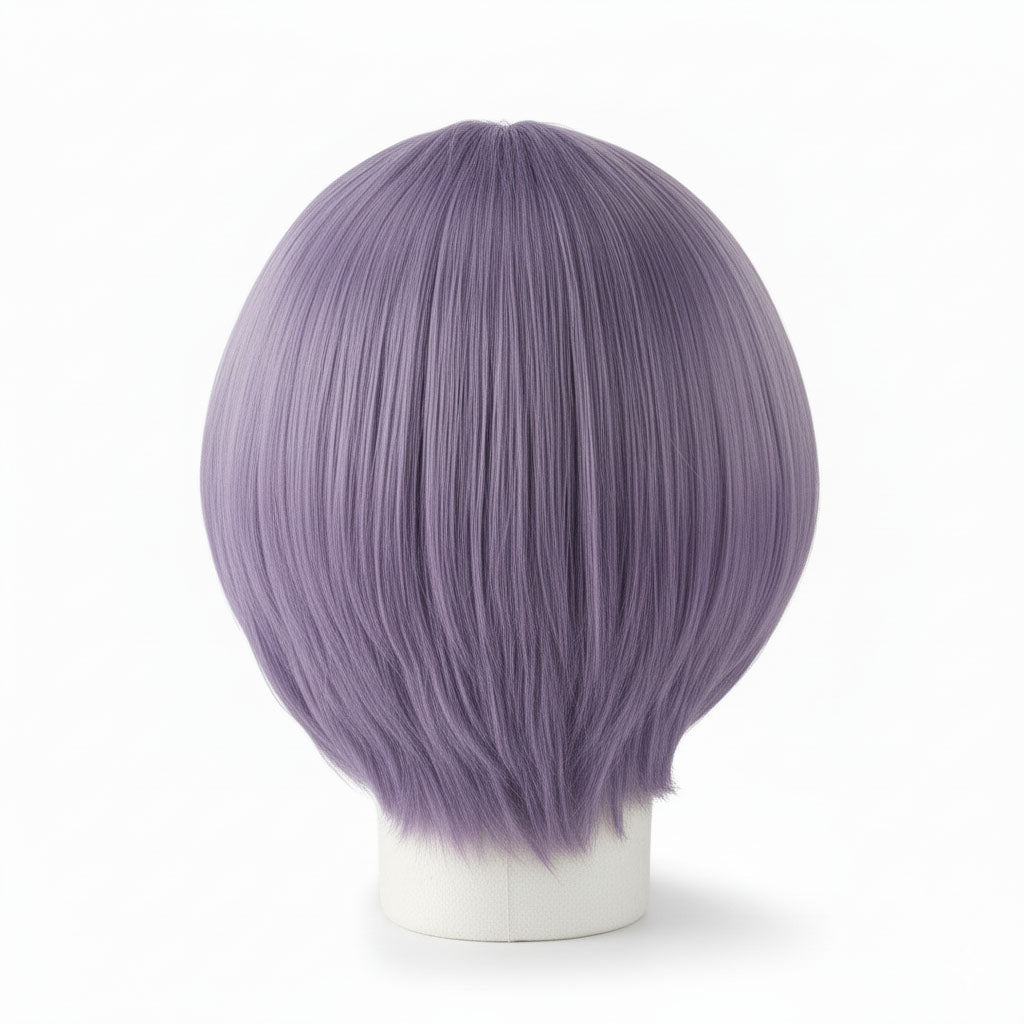 Back view of Trunks wig showing clean anime-accurate layers