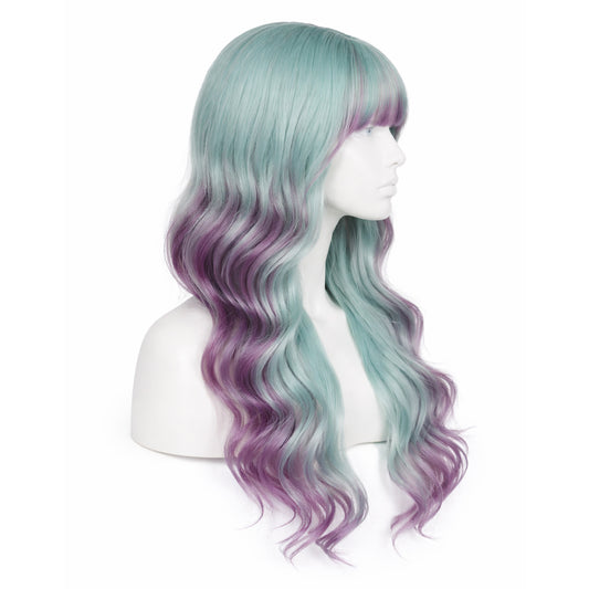 Side view of Twyla wig displaying signature long, flowing hair