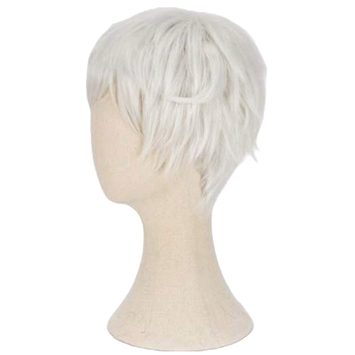 Aziraphale Short Straight White Cosplay Wig