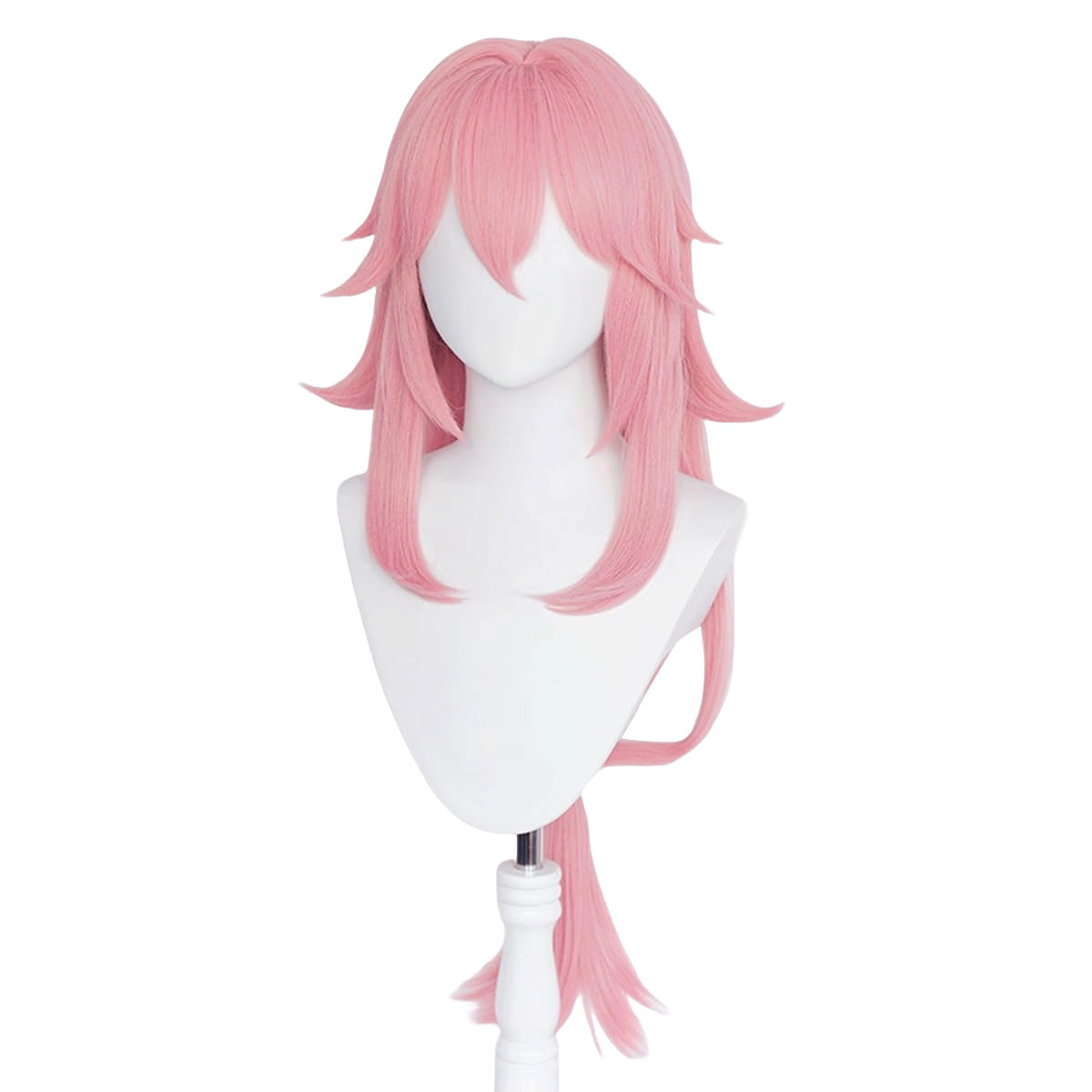 Yae Miko Cosplay Wig Pink Long Straight Hair