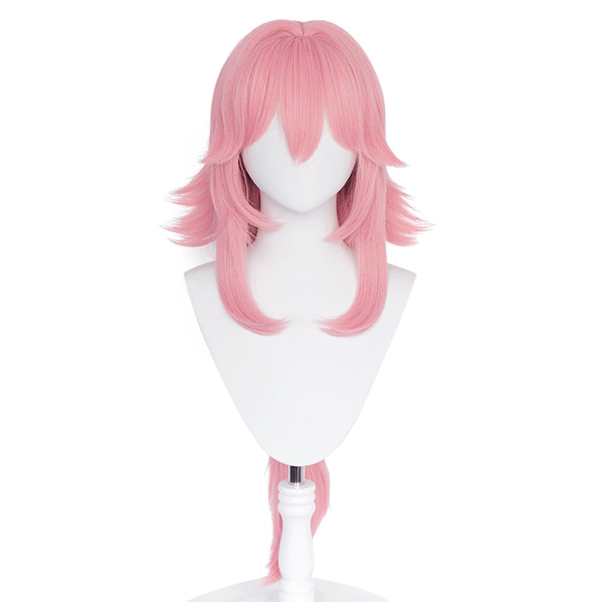 Yae Miko Cosplay Wig Pink Long Straight Hair