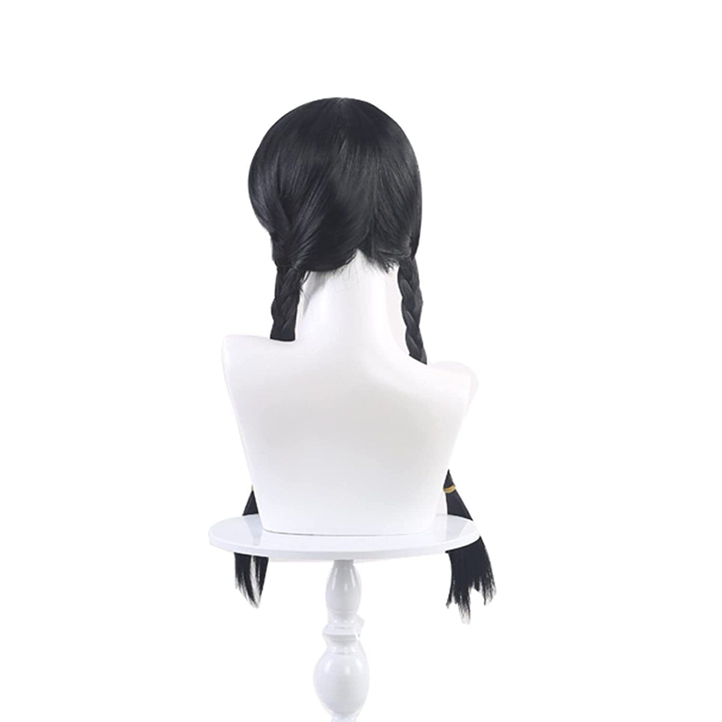 Transform into Wednesday Addams with our Black Pigtails Wig - Perfect for Cosplay and Halloween
