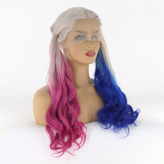 Get Playfully Chaotic with our Harley Quinn Lace Front Wig - Perfect for Cosplay and Fun!