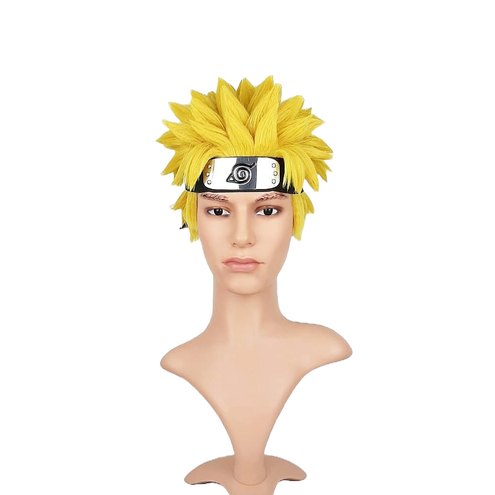 Japanese Anime NARUTO Uzumaki Naruto Cosplay Costume Wig Set Ninja