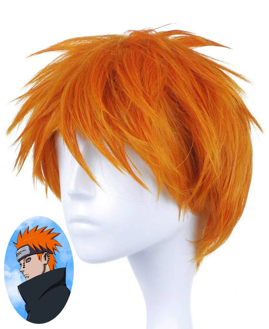 Unleash the Power of Pain with the Naruto Pain Wig - Perfect for Cosplay and Anime Enthusiasts