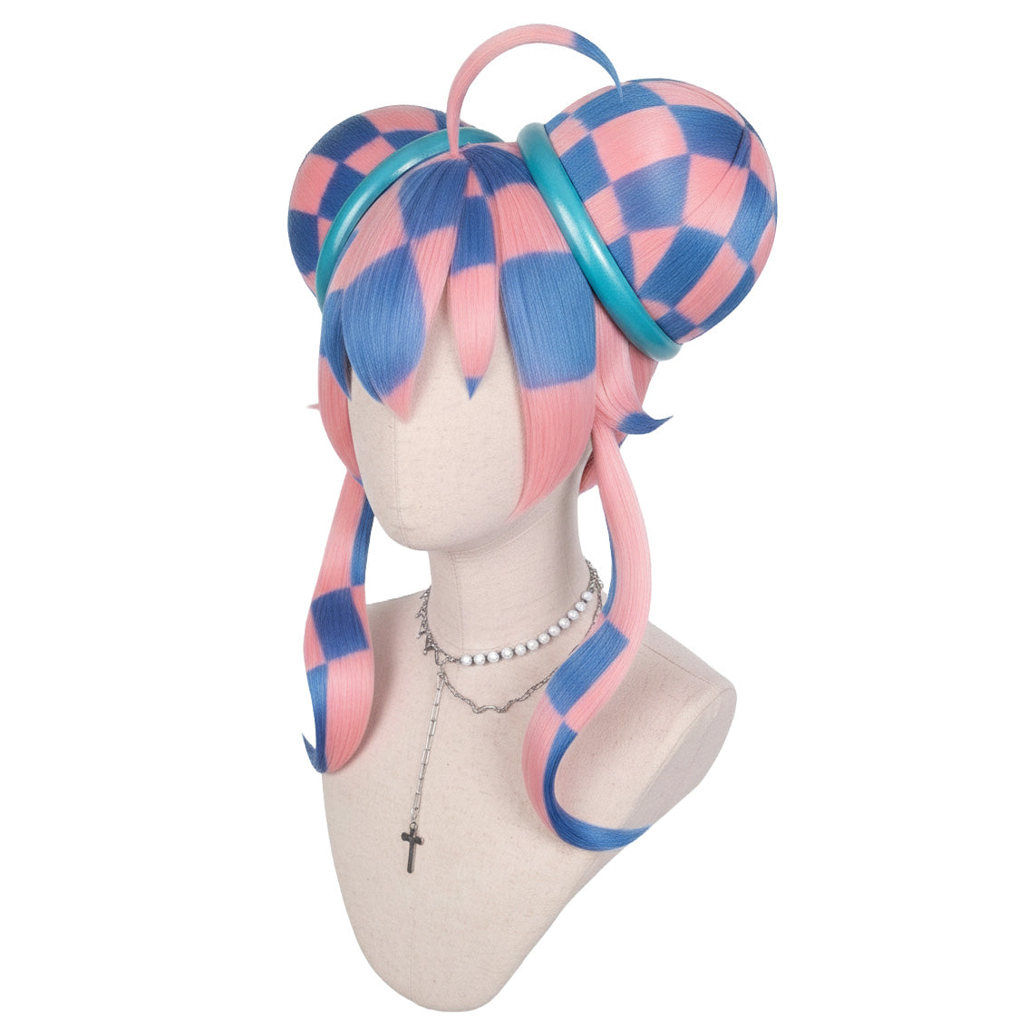 Yameii cosplay wig displayed on mannequin with internet-core aesthetic