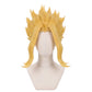 Front view of All Might True Form cosplay wig with messy blond spiky hair