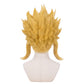 Back view of My Hero Academia All Might true form wig with layered blond texture