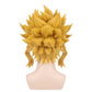 Back view of All Might True Form cosplay wig with unstyled fibers