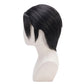 Left side view of Final Fantasy Angeal Hewley black basic cosplay wig