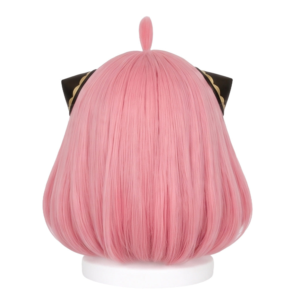 Back view of SPY x FAMILY Anya wig with soft rounded silhouette