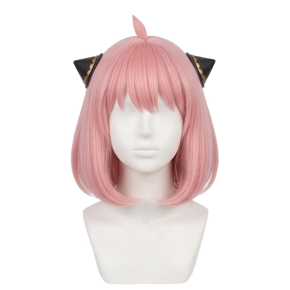 Pink anime cosplay wig inspired by Anya Forger