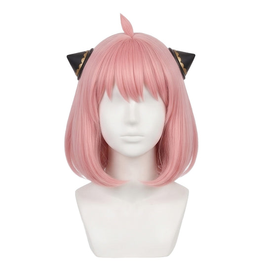 Pink anime cosplay wig inspired by Anya Forger