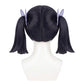 Back view of Aoi Kanzaki black twin-tail cosplay wig