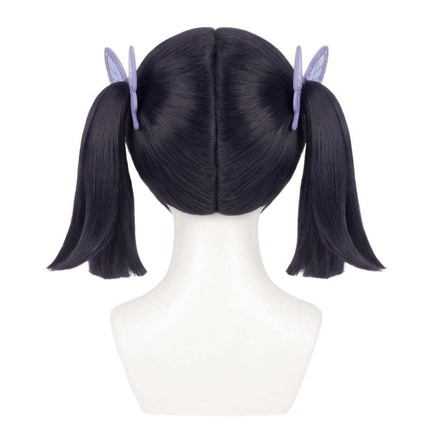Back view of Aoi Kanzaki black twin-tail cosplay wig
