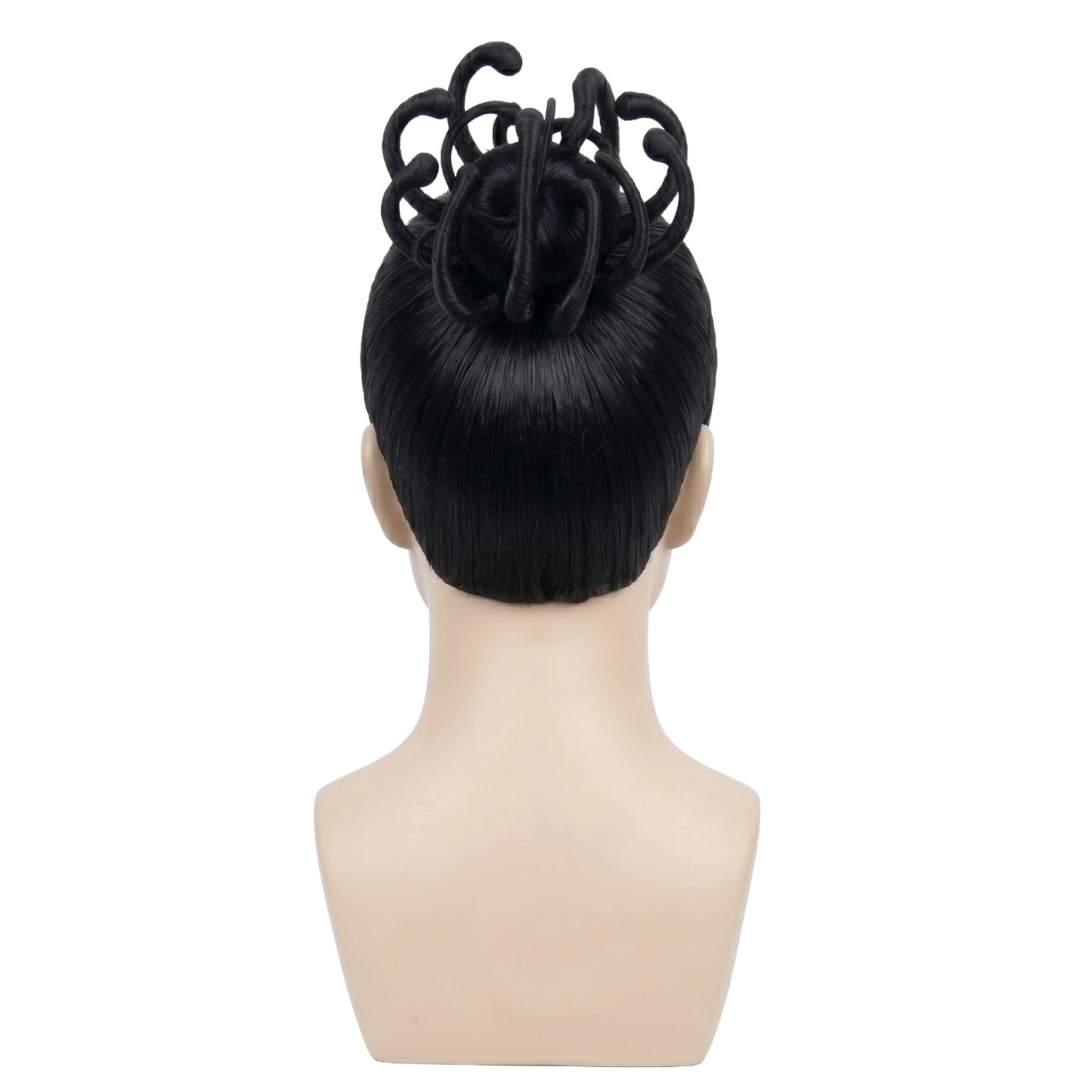 Back view of Jujutsu Kaisen Aoi Todo cosplay wig with neatly tied top-knot