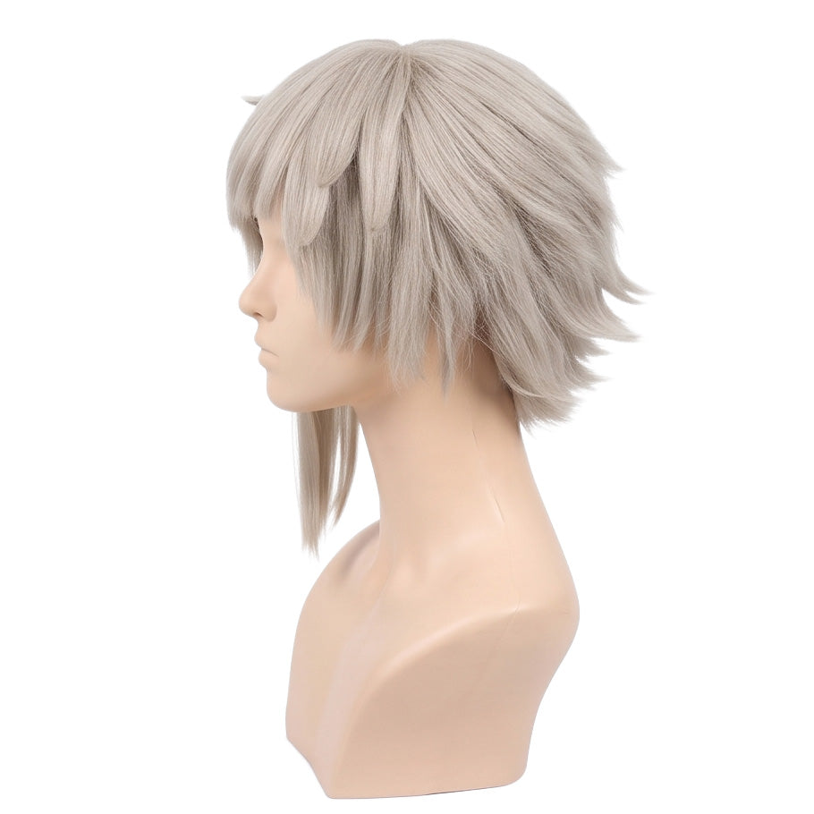 Side view of Atsushi wig showing long right-side hair lock
