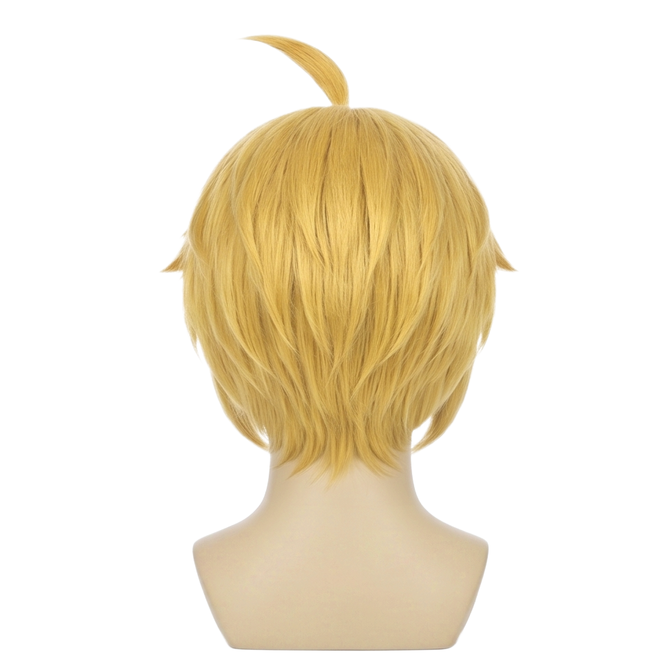 Back view of long flowing Aura Bella Fiora cosplay wig