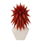 Back view of Axel Kingdom Hearts cosplay wig featuring shoulder-length bright red hair, layered slicked-back spikes, and structured character-accurate styling