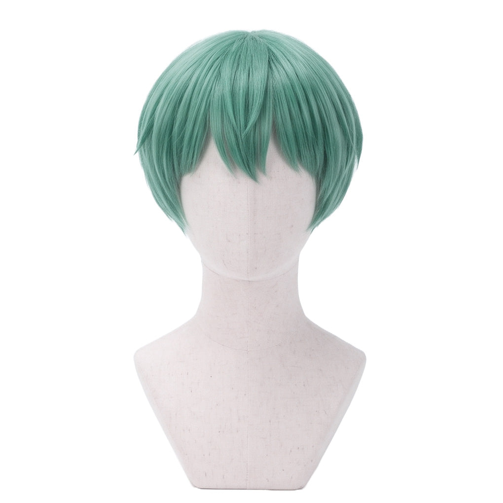 Baby Saja turquoise mop-top cosplay wig from KPop Demon Hunters front view