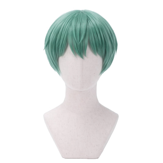 Baby Saja turquoise mop-top cosplay wig from KPop Demon Hunters front view