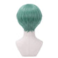 Baby Saja turquoise mop-top wig back view