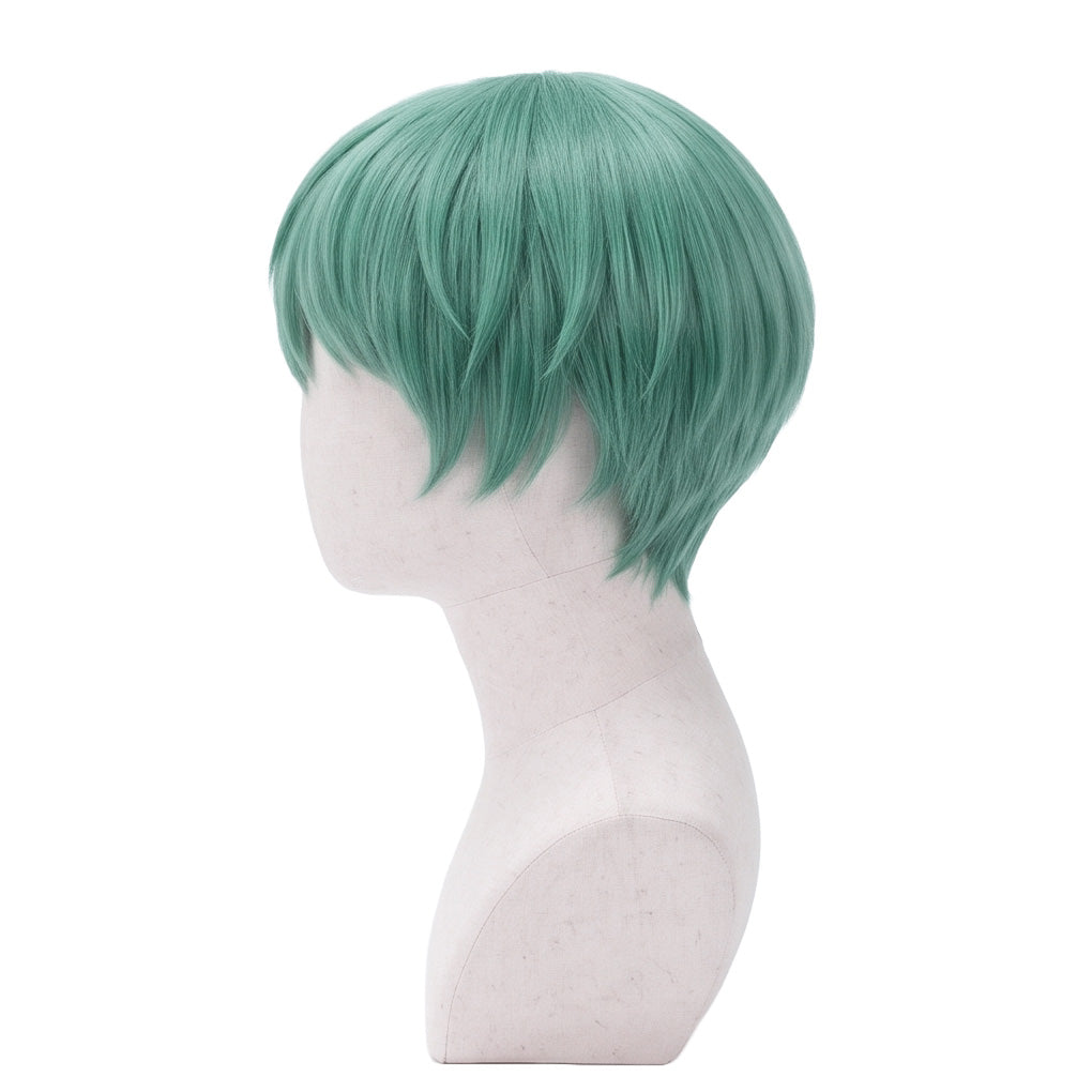 Baby Saja KPop Demon Hunters turquoise cosplay wig left side view