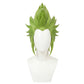 Front view of Bartolomeo cosplay wig with spiky light green Mohawk hairstyle