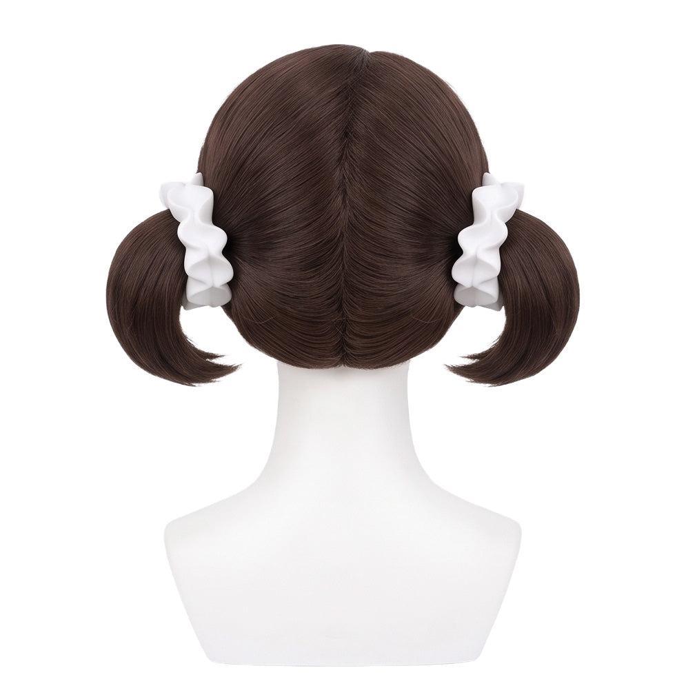 Back view of Becky Blackbell cosplay wig with unstyled long fibers