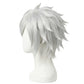 Left side view of Bell Cranel wig showing layered, controlled spikes on a mannequin head against a white background