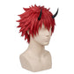 Handmade Benimaru cosplay wig displayed on mannequin