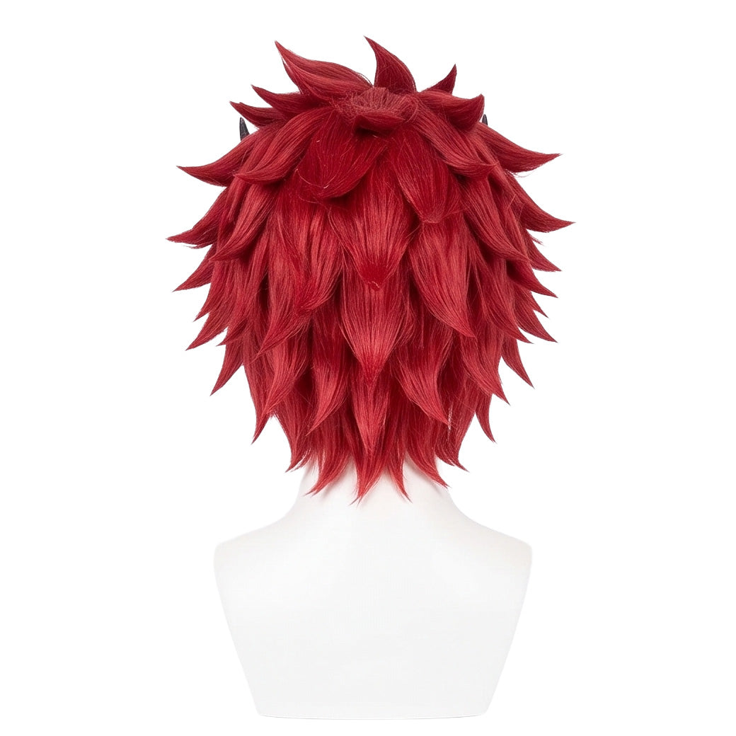 Back view of long tied-back Benimaru wig unstyled