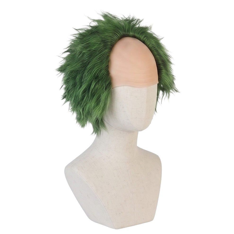 Green spooky cosplay wig inspired by Beetlejuice character
