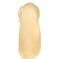 Long Blonde Wig for Misa Amane Cosplay, Long Straight Yellow Cute Kawaii Wig with Bangs